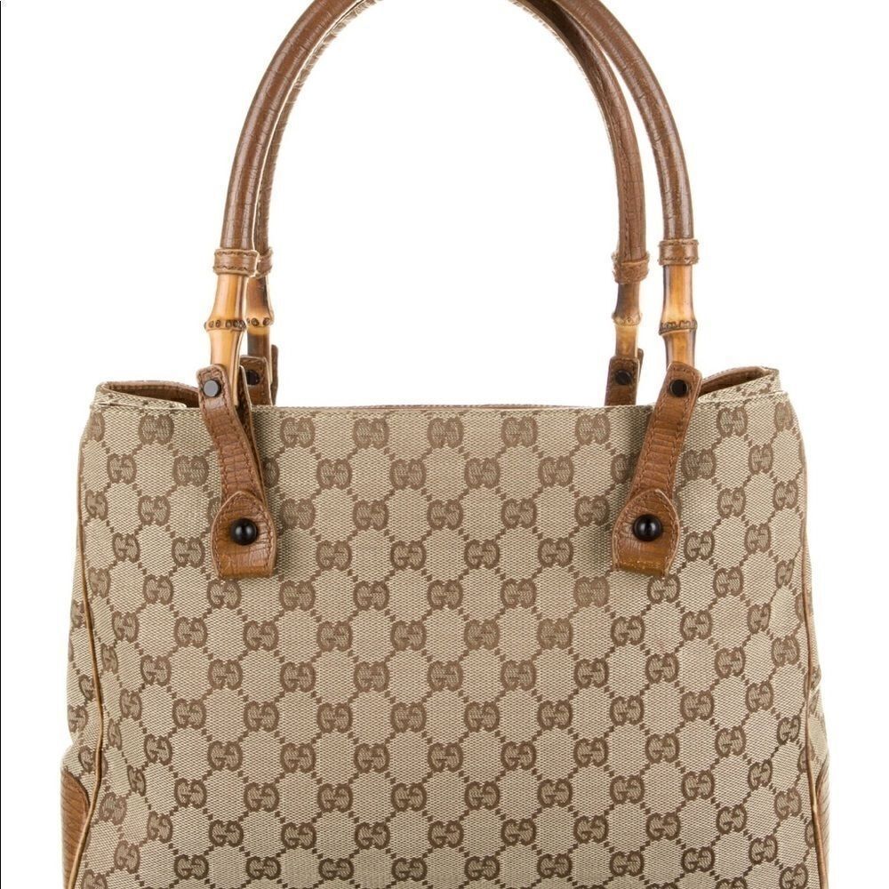 Gucci tote with bamboo handles - Picture 2 of 16